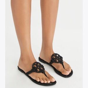 Use Tory Burch Miller Knotted Pave Thong Sandal